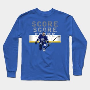 Hockey SCORE! art design Long Sleeve T-Shirt